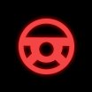 Dashboard warning light for the power steering system