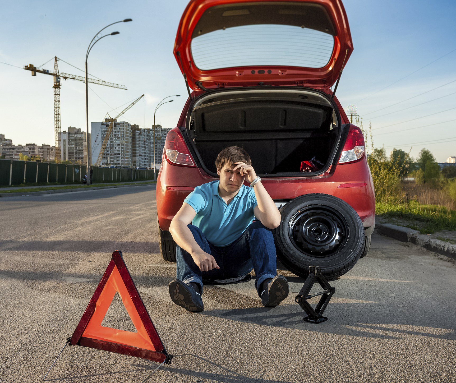 Hazard warning lights may be used When your vehicle is stationary and causing an obstruction